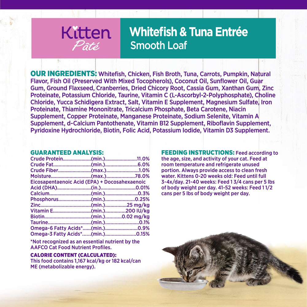 Wellness paté gatito: taurina para salud ocular.
