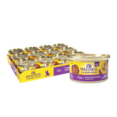 Wellness Pate para gatos: textura suave de pavo y salmón en lata, ideal para paladares delicados