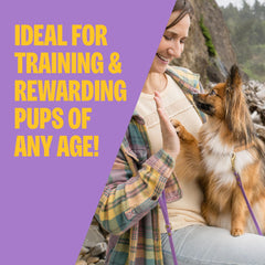 Wellness Premios sin granos para cachorros, ideales para una dieta ligera y sabrosa.