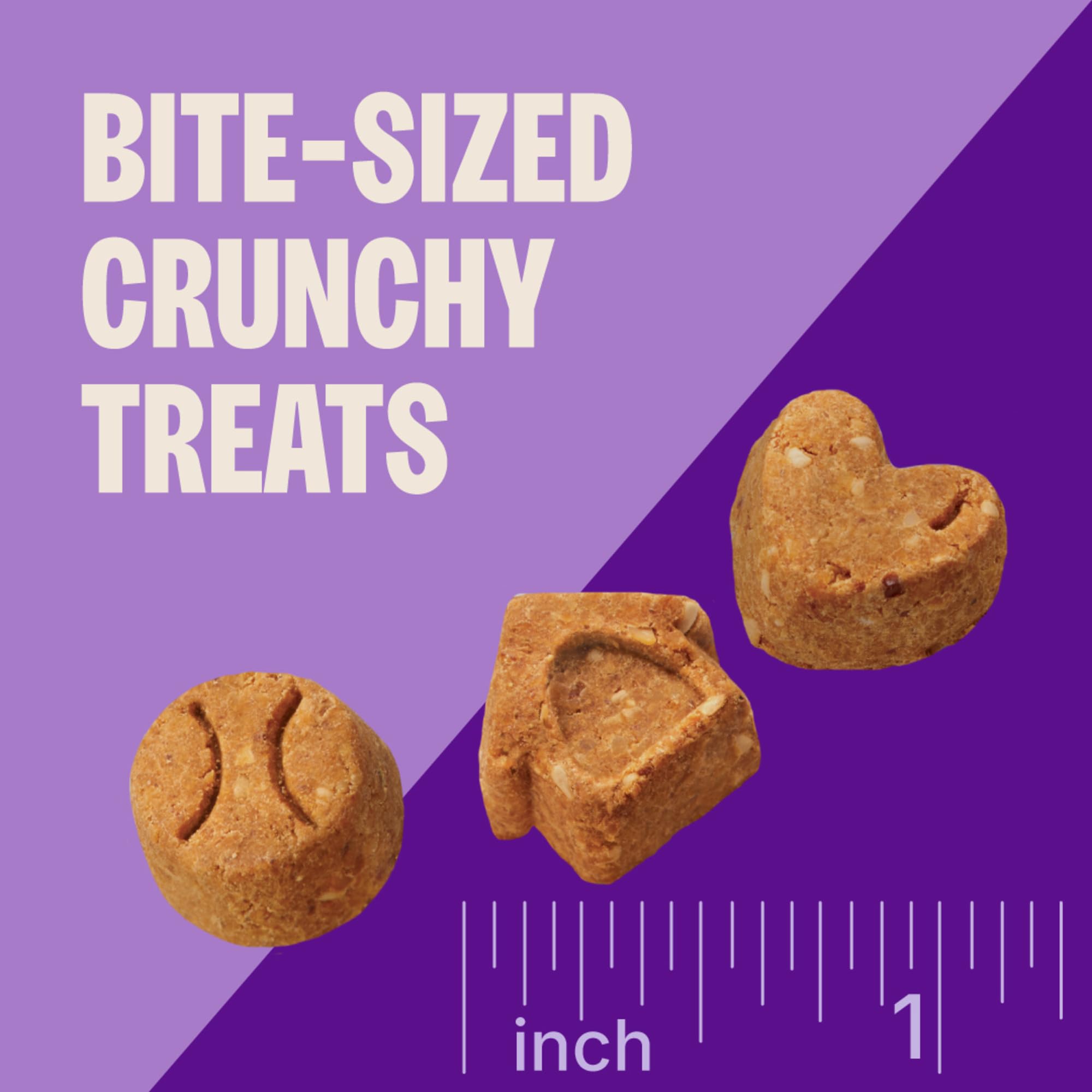 Wellness Puppy Treats sabor natural con arándanos y batata, antioxidantes.