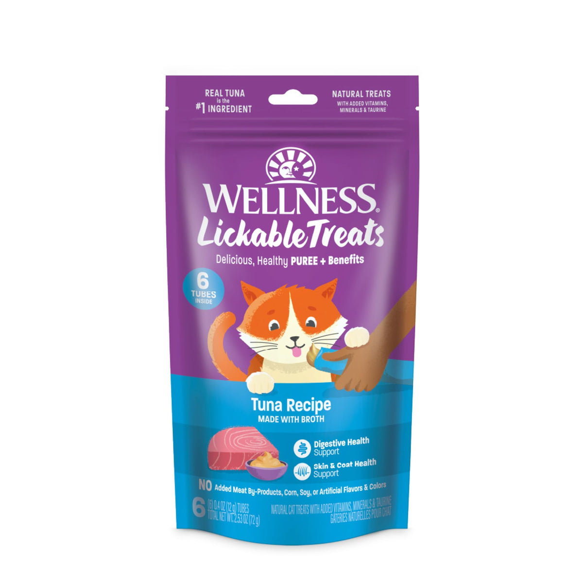 Wellness Puré de atún para gatos en tubo, snack práctico y sabroso