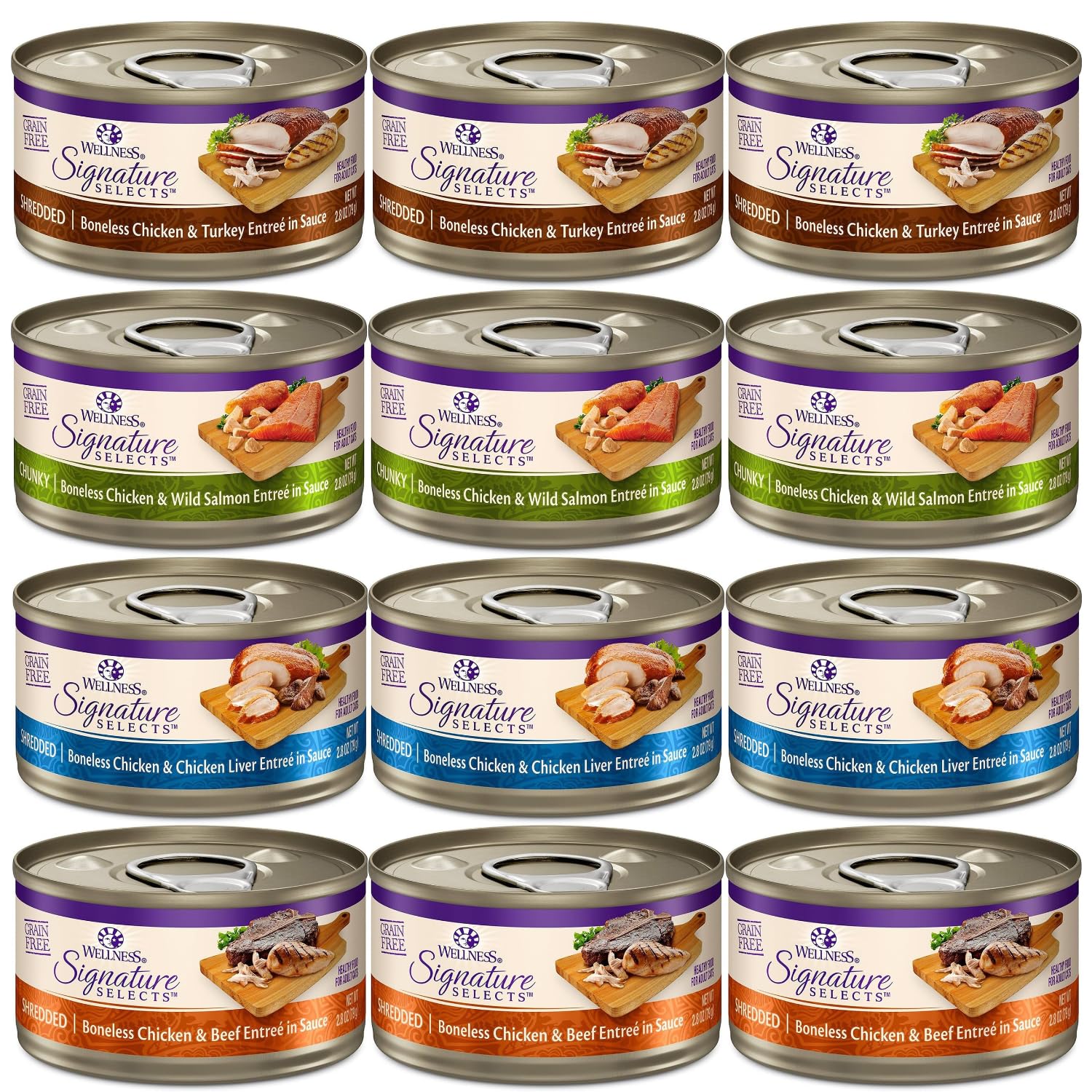 Wellness Signature lata de pollo para gatos, proteína de alta calidad para una comida sabrosa