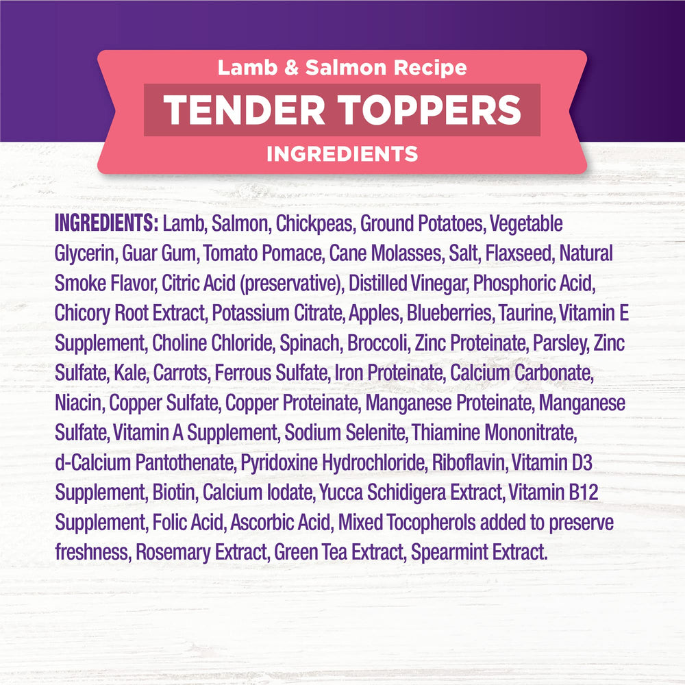 Wellness Tender Toppers fabricado en USA, ingredientes de calidad.