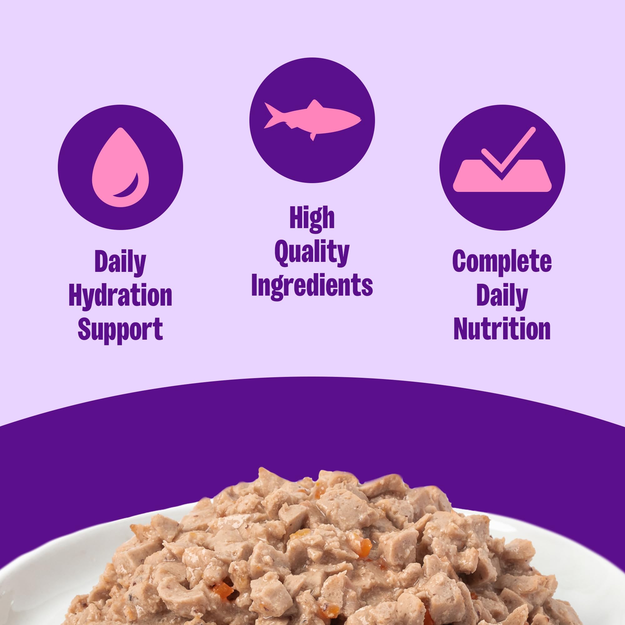 Wellness trozos de atún en salsa ligera para gatos sabrosos y nutritivos.