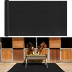 Alfombrilla Wenceda para establo de caballos, superficie PVC resistente y fácil de limpiar.