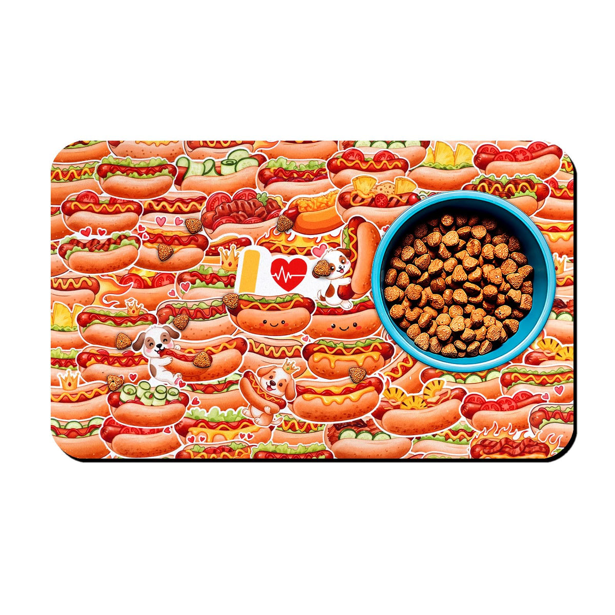 WENININOK tapete de alimento para perros impermeable protege suelos ante derrames.