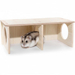 Wenriko Hamster Peep Tunnel ofrece ventana de observación para ver dormir al hámster.
