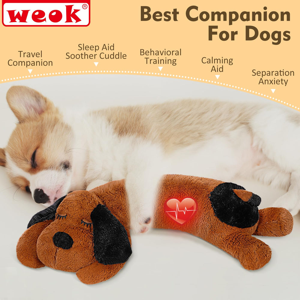 WEOK Puppy Heartbeat Toy, tejido suave para consolar cachorros