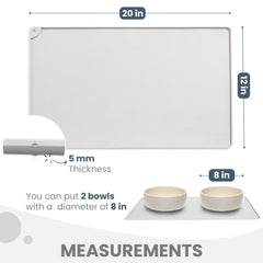 WePet borde elevado para contener comida y agua, protege el suelo.