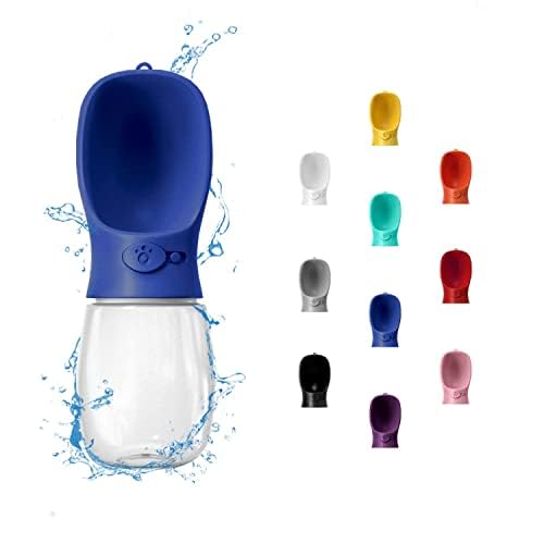 WePet botella portátil para perros azul marino, ideal para paseos.