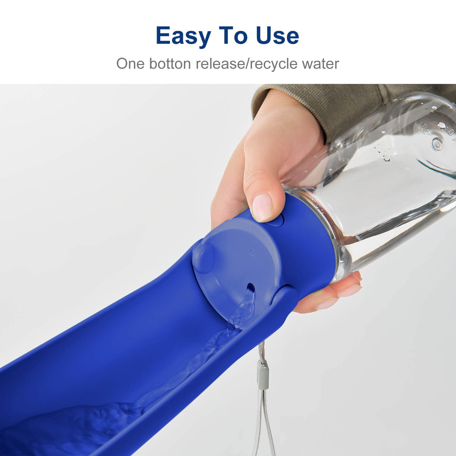 WePet dispensador-agua para perros, en uso durante caminatas