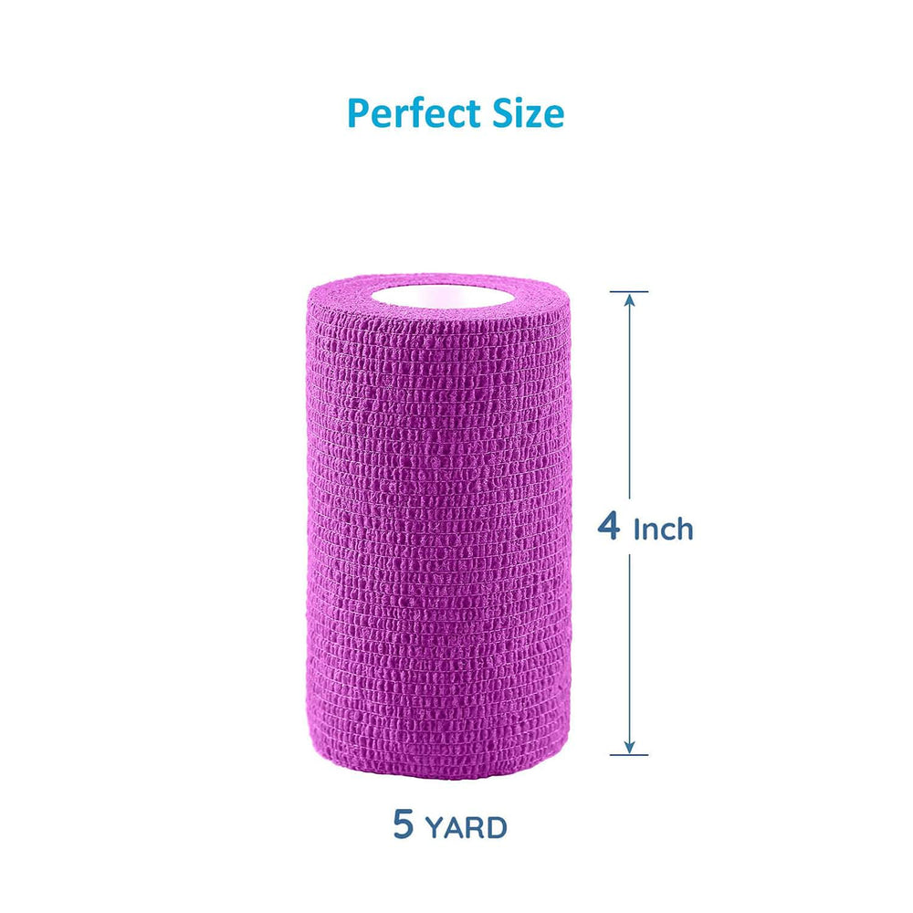 WePet Pet Wrap en verde y morado, cómodo para cuidado diario de la mascota