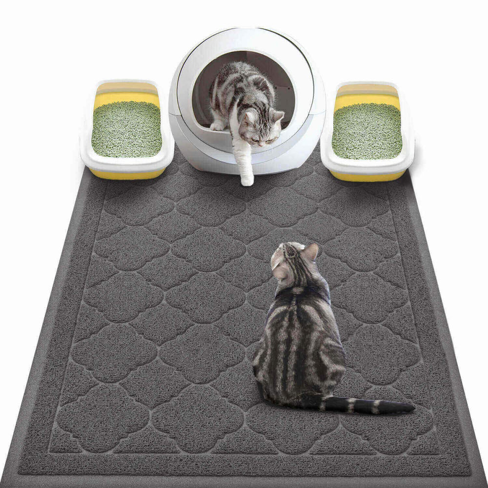 WePet tapete para caja de arena XXL negro, reduce salpicaduras y desorden