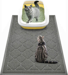 WePet tapis litière chat gris grand 35x23, réduit les éclaboussures.