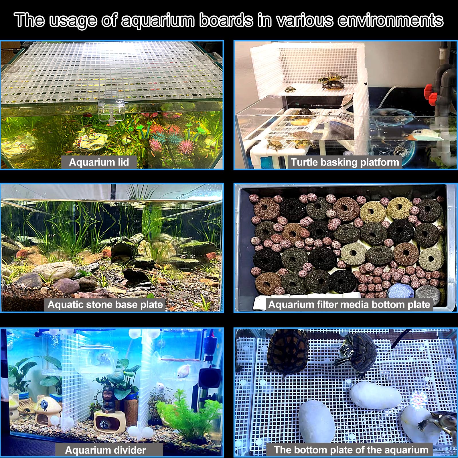 Weramics base para acuario, pieza 6, columna estable para dividir espacios.