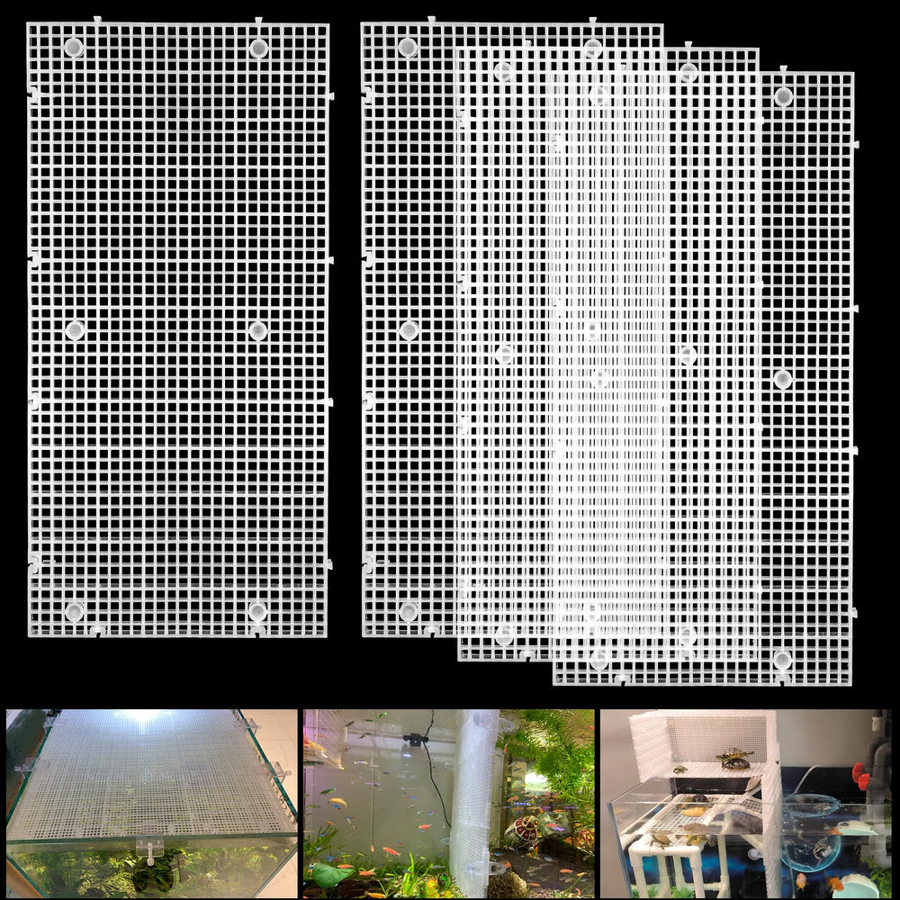 Divisor de acuario Weramics ajustable, rejilla plástica para separar peces.