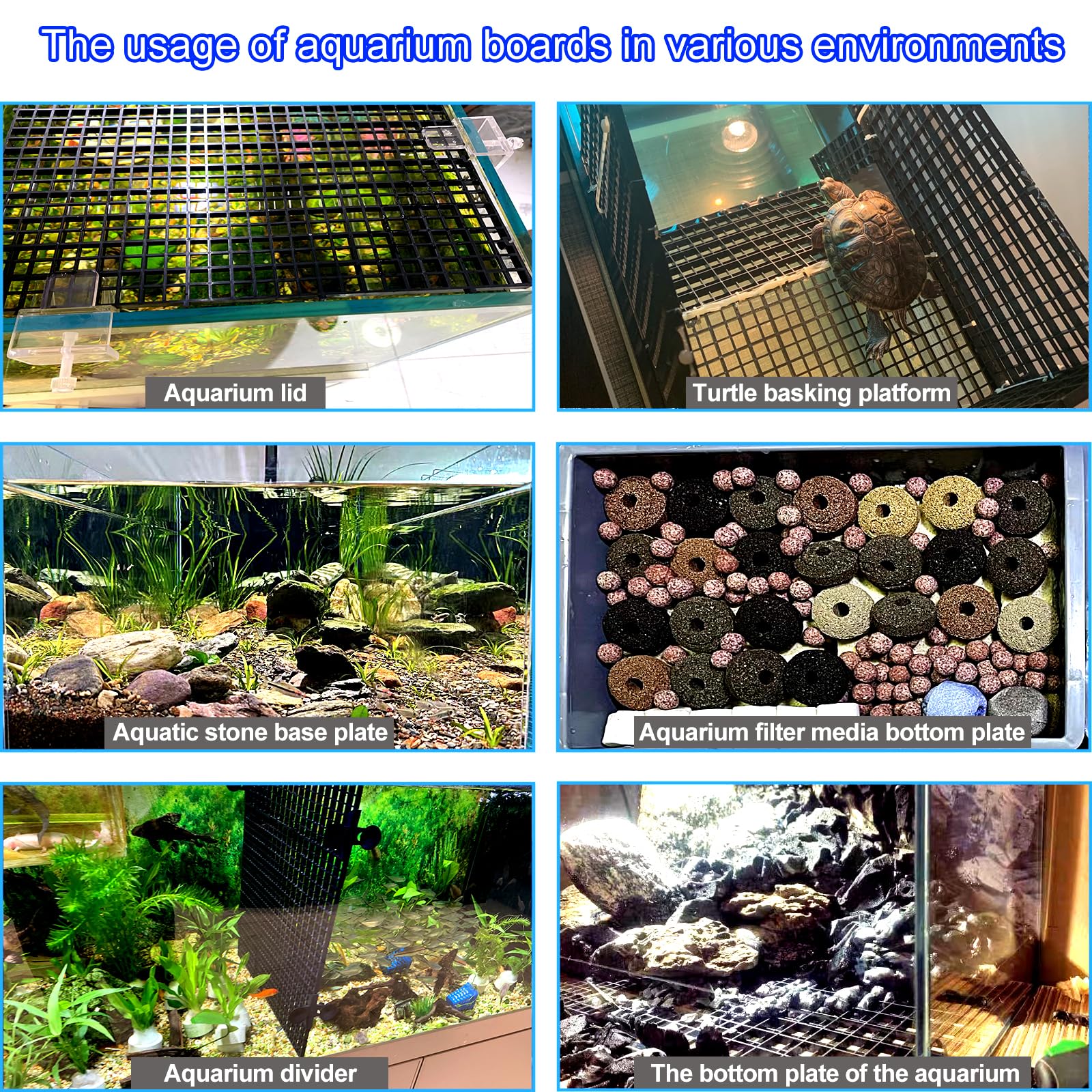 Material plástico duradero y no oxidante de Weramics para acuario.