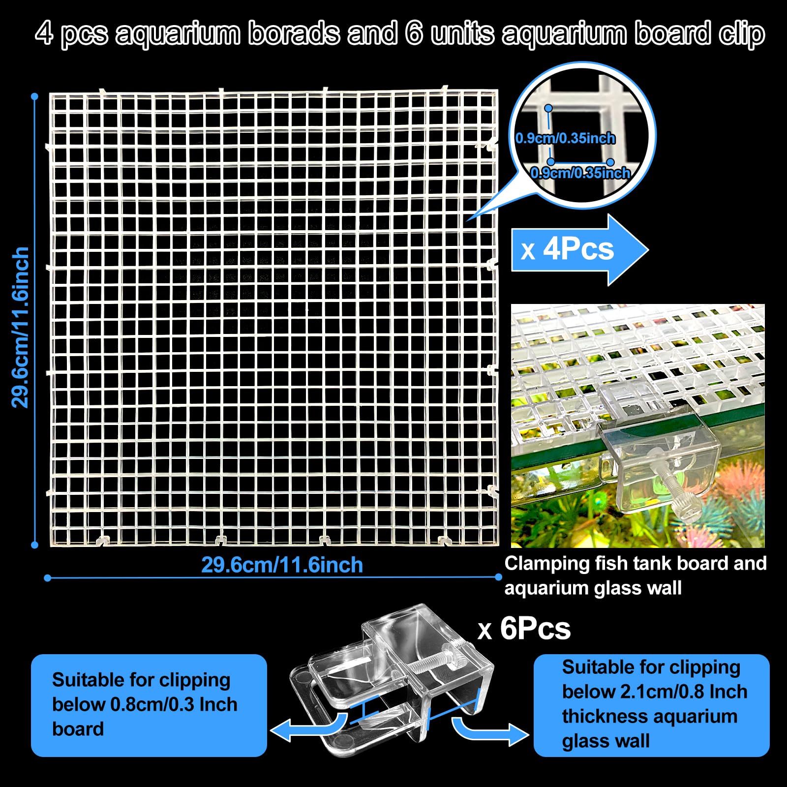 Weramics clips de fijación para tapa de acuario