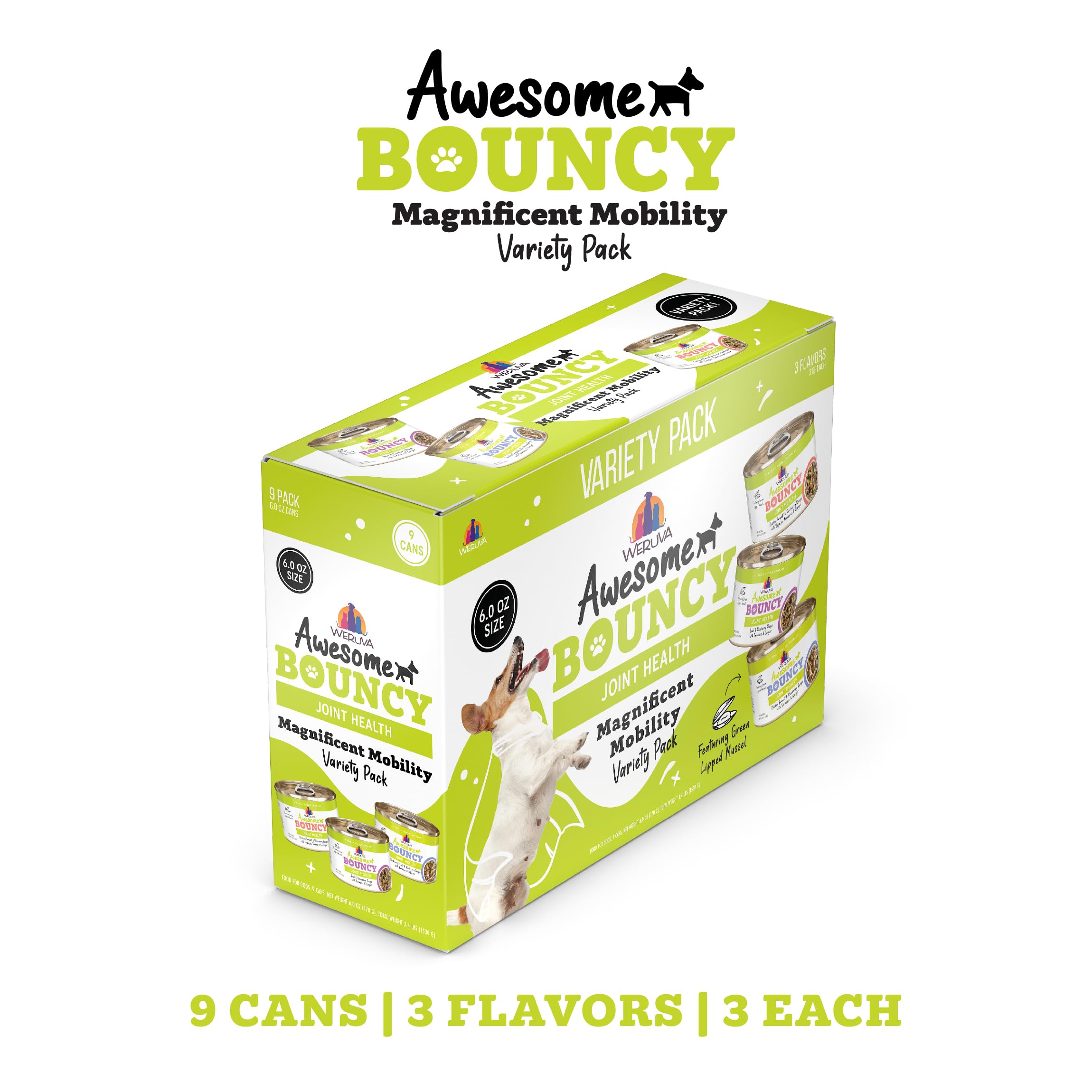 Weruva Awesome Shiny, lata 6oz, piel y pelaje brillantes con chía y aceite de coco.