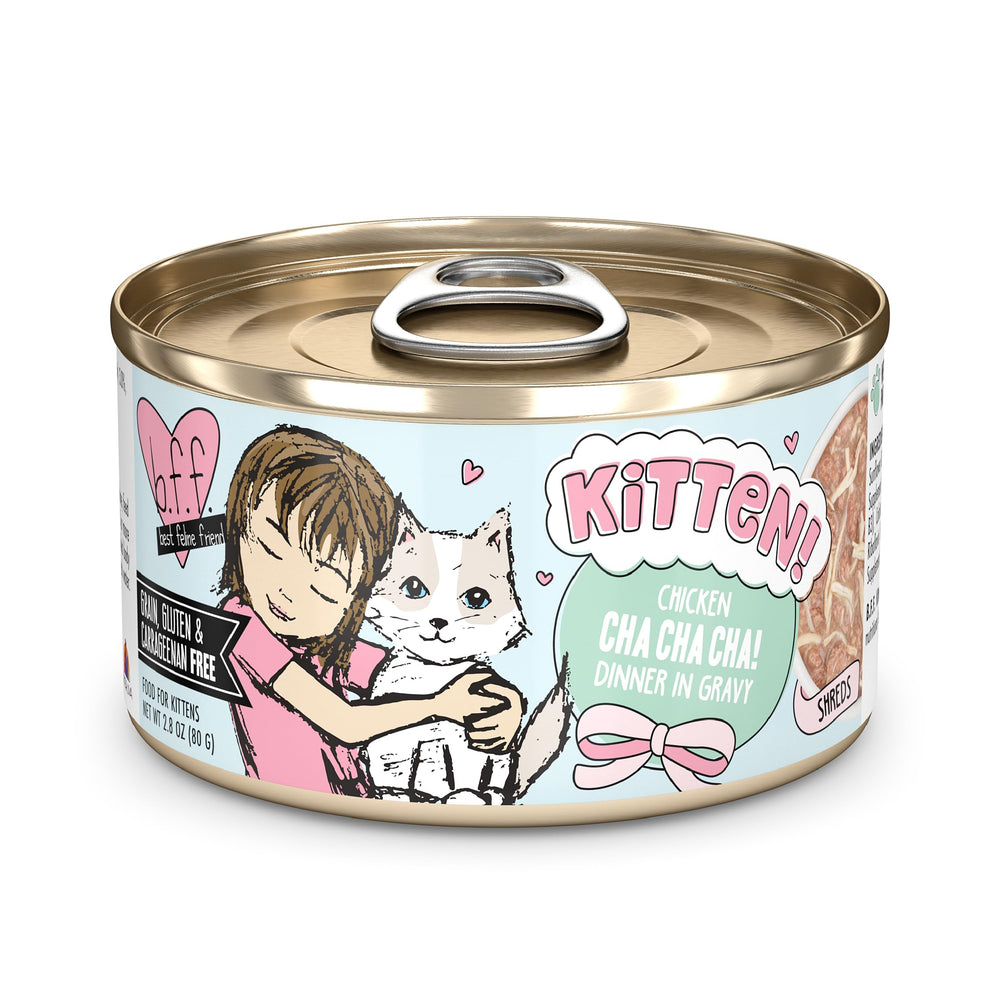 Weruva B.F.F. Gatitos Cha Cha Cha, lata guiso, pollo tierno para gatitos en crecimiento