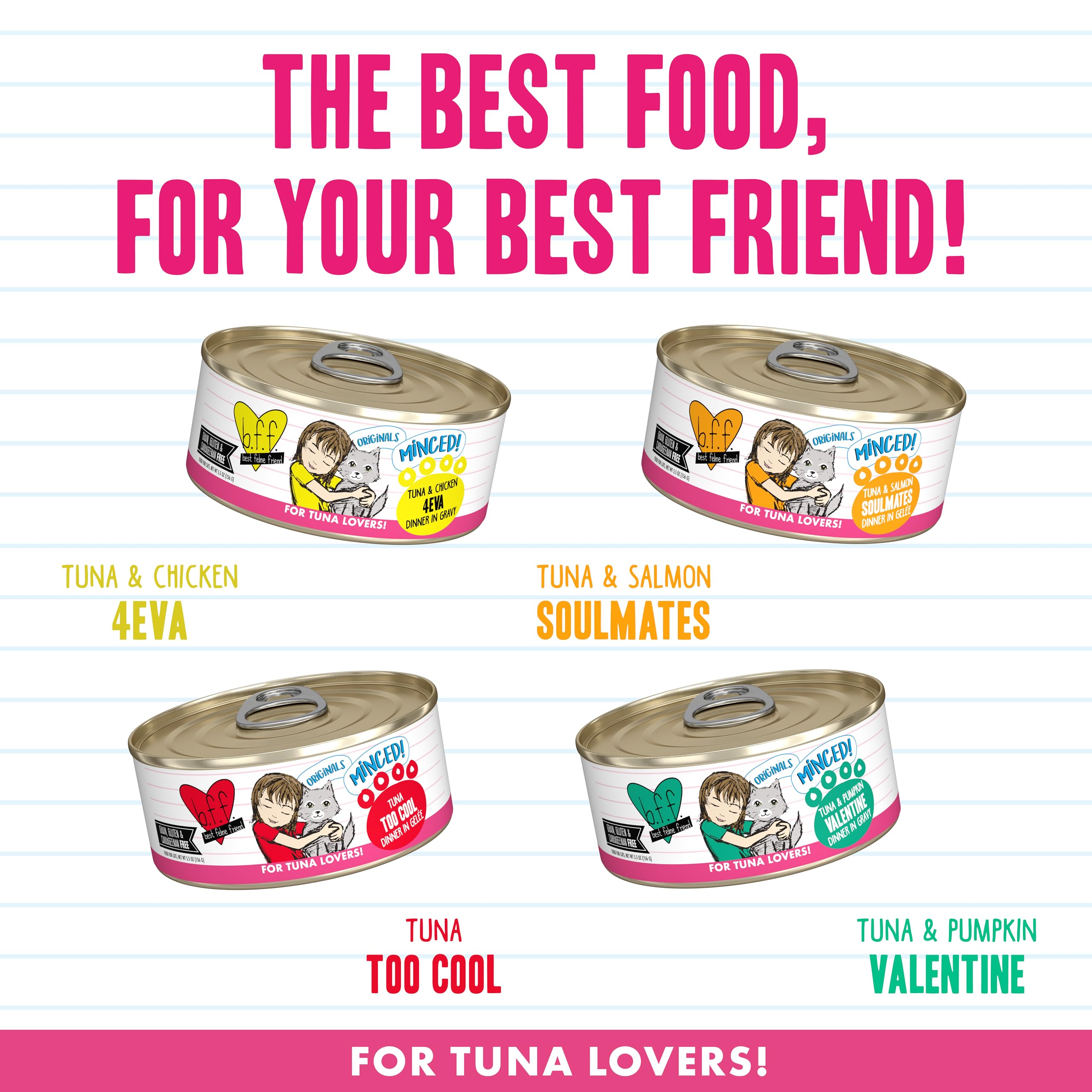 Weruva BFF Minced Natural: libre de granos y gluten para dietas