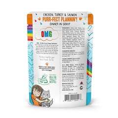 Weruva B.F.F. OMG en bolsa de 2-8oz, conveniente para porciones diarias.