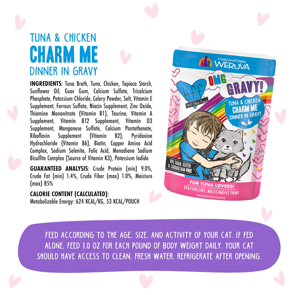 Weruva B.F.F. OMG envase individual de 3oz, práctico para servir