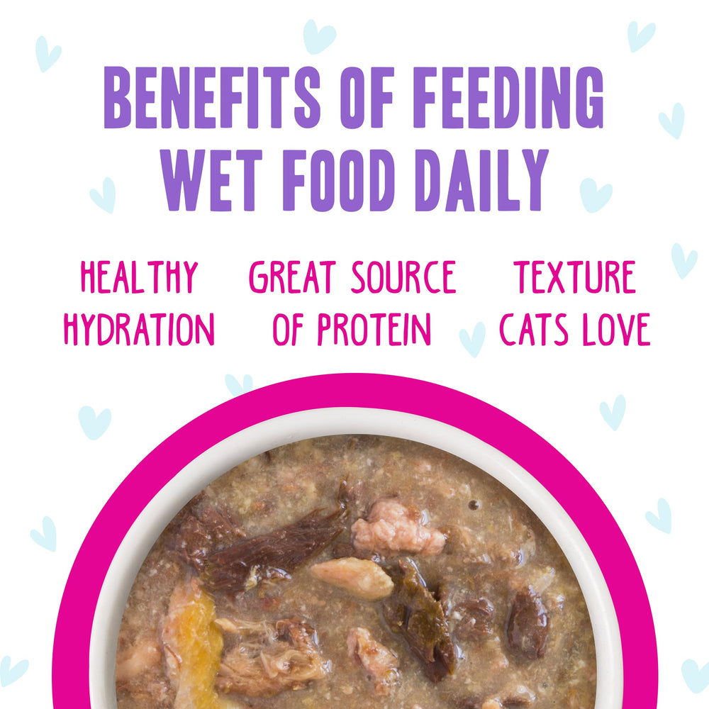 Weruva BFF OMG sin gluten, fórmula apta para dietas sin gluten.