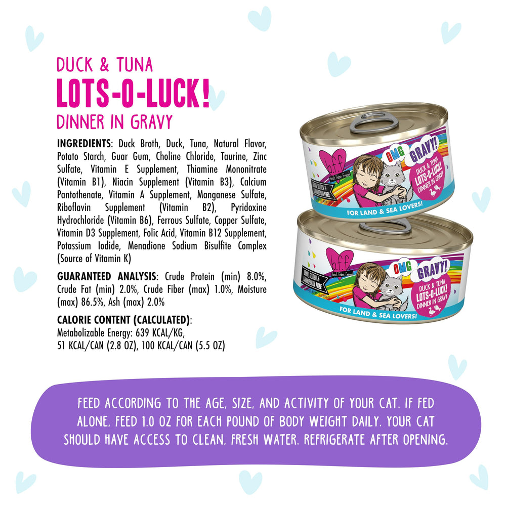 Weruva BFF OMG sin granos, opción libre de granos para gatos exigentes.