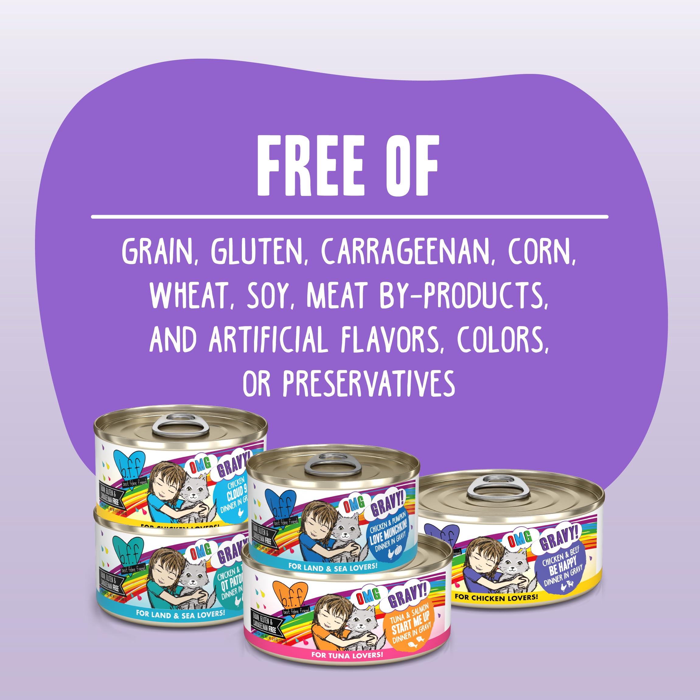 Weruva B.F.F. OMG: fórmula sin granos ni gluten