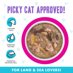Weruva BFF OMG trocitos de pollo en salsa, textura tierna para gatos.