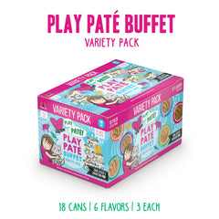 Buffet de variada gama Weruva B.F.F. Play, 18 latas, opción de rotación.