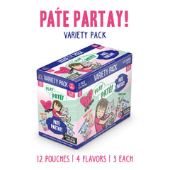Pack de 12 bolsas Weruva B.F.F. Play Paté Partay, variedade práctica para comidas