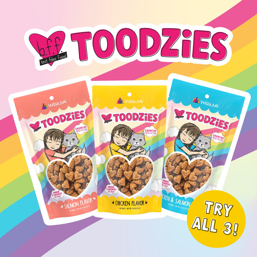 Experiencia crujiente de Weruva BFF Toodzies, ideal para juegos y premios.