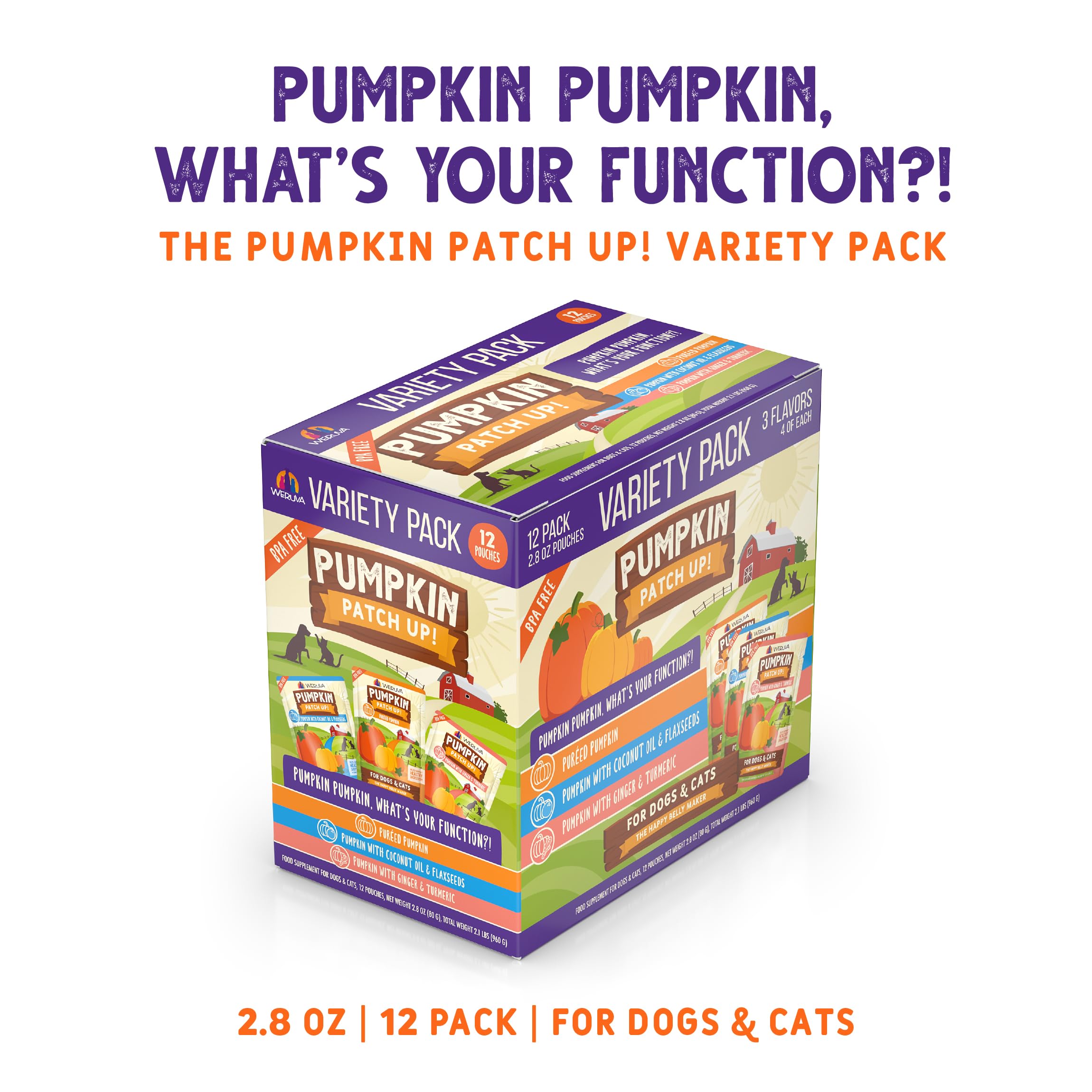 Weruva puré de calabaza con aceite de coco y linaza: digestión suave.