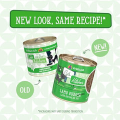 Lata Lamb Burger-ini en au jus realza el sabor natural para gatos curiosos