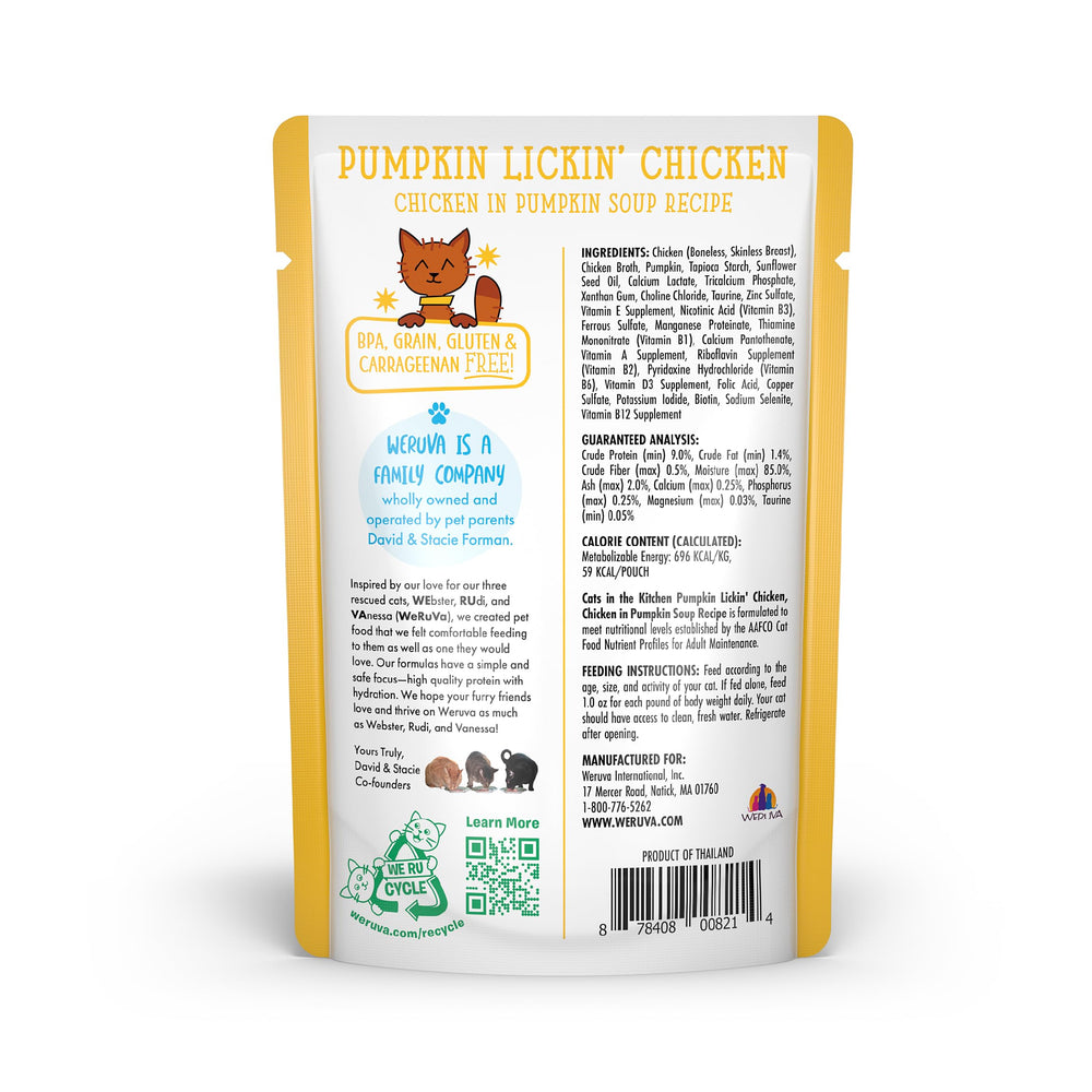 Weruva Cats in the Kitchen: sin colorantes artificiales en bolsa 3oz.