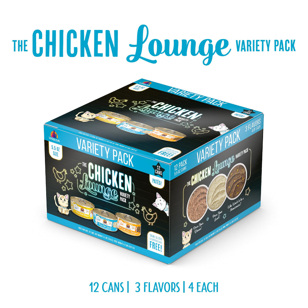 Weruva The Chicken Lounge Paté lata abierta revela textura suave y apetecible.