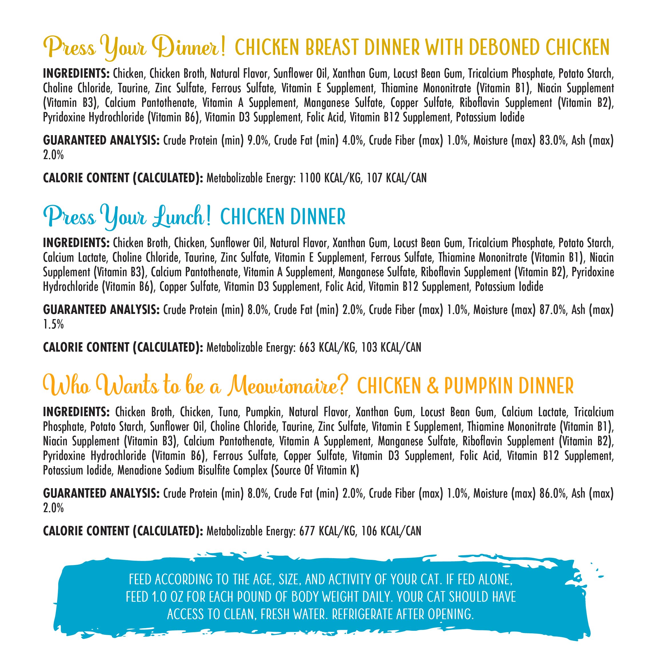 Weruva The Chicken Lounge Paté Press Your Dinner: porciones listas para servir.