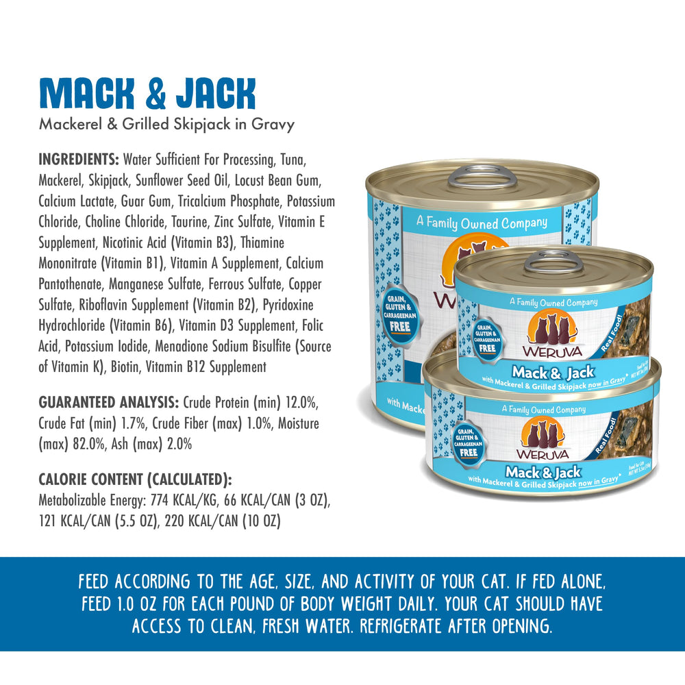 Ingredientes naturales de Mack & Jack con caballa y bonito.