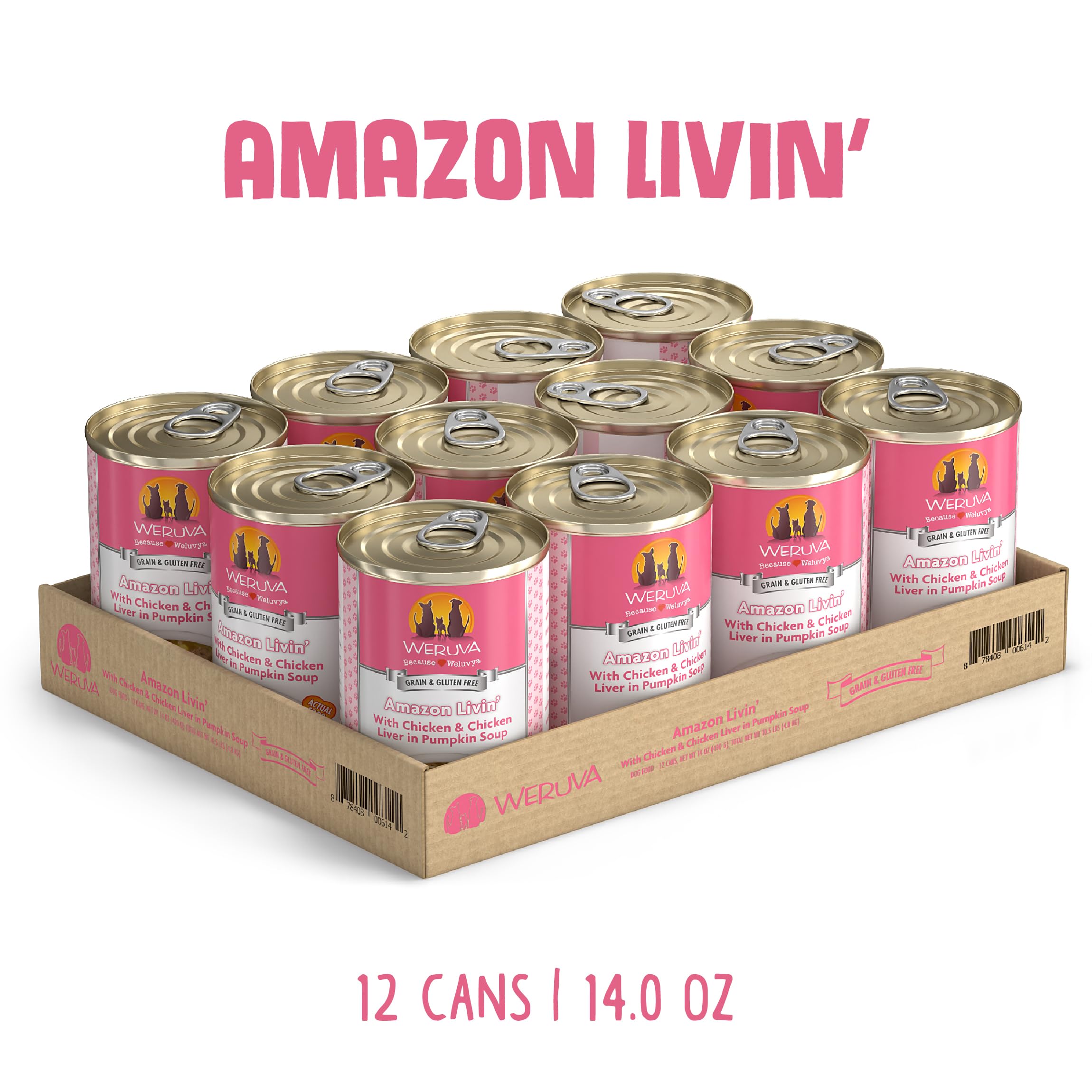 Weruva Classic para perros: trozos de pollo en salsa de calabaza, aroma apetitoso.