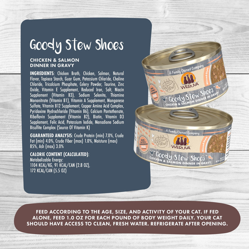 Gravy sabroso de Weruva Goody Stew Shoes para realzar la experiencia de comida.