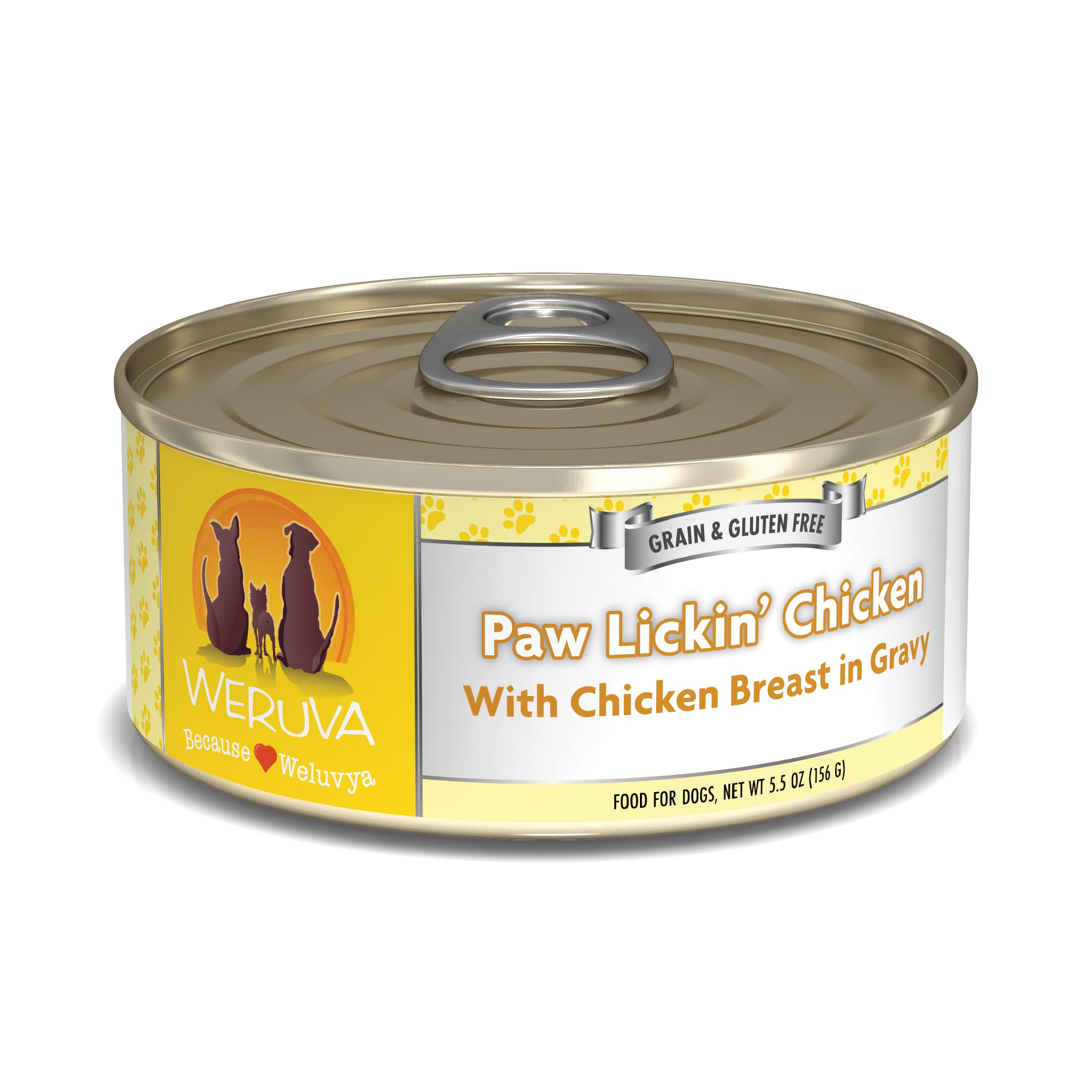 Weruva Paw Lickin’ Chicken en lata de 5.5oz con salsa sabrosa para perros