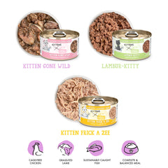 Weruva Gatos en la Cocina: Kitten Gone Wild, 4 latas para gatitos activos