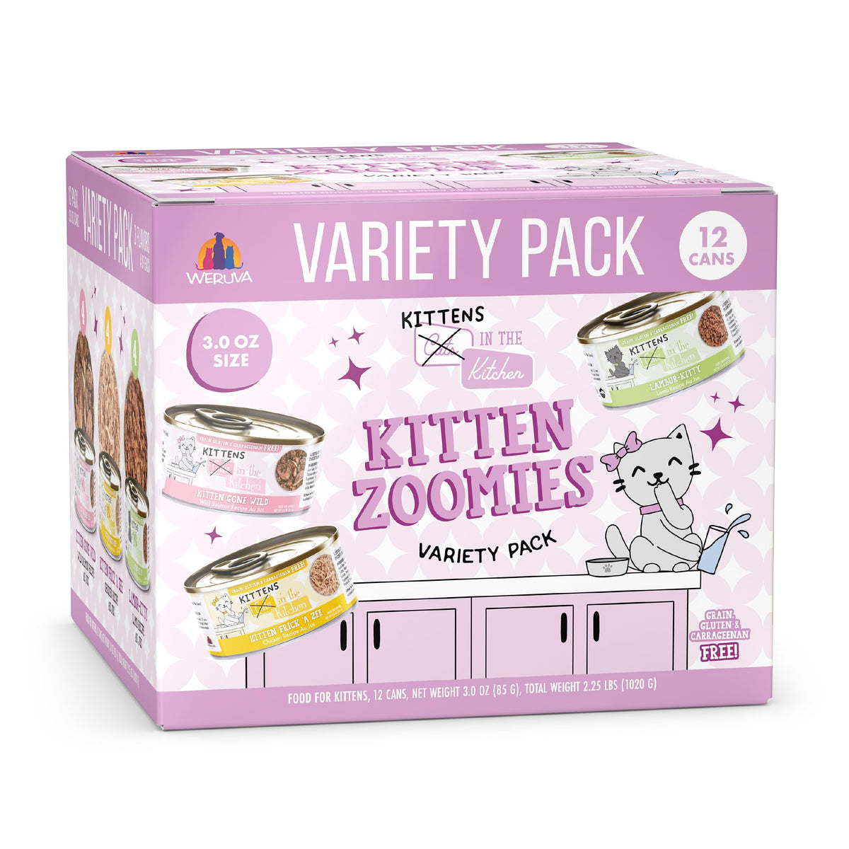 Weruva Gatos en la Cocina: pack de 12 latas para gatitos con hidratación