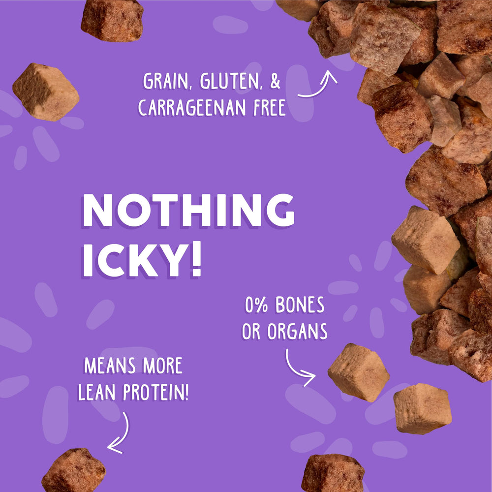 Weruva Gatos Mideast Feast Liofilizado: natural y sin granos para una dieta compatible.