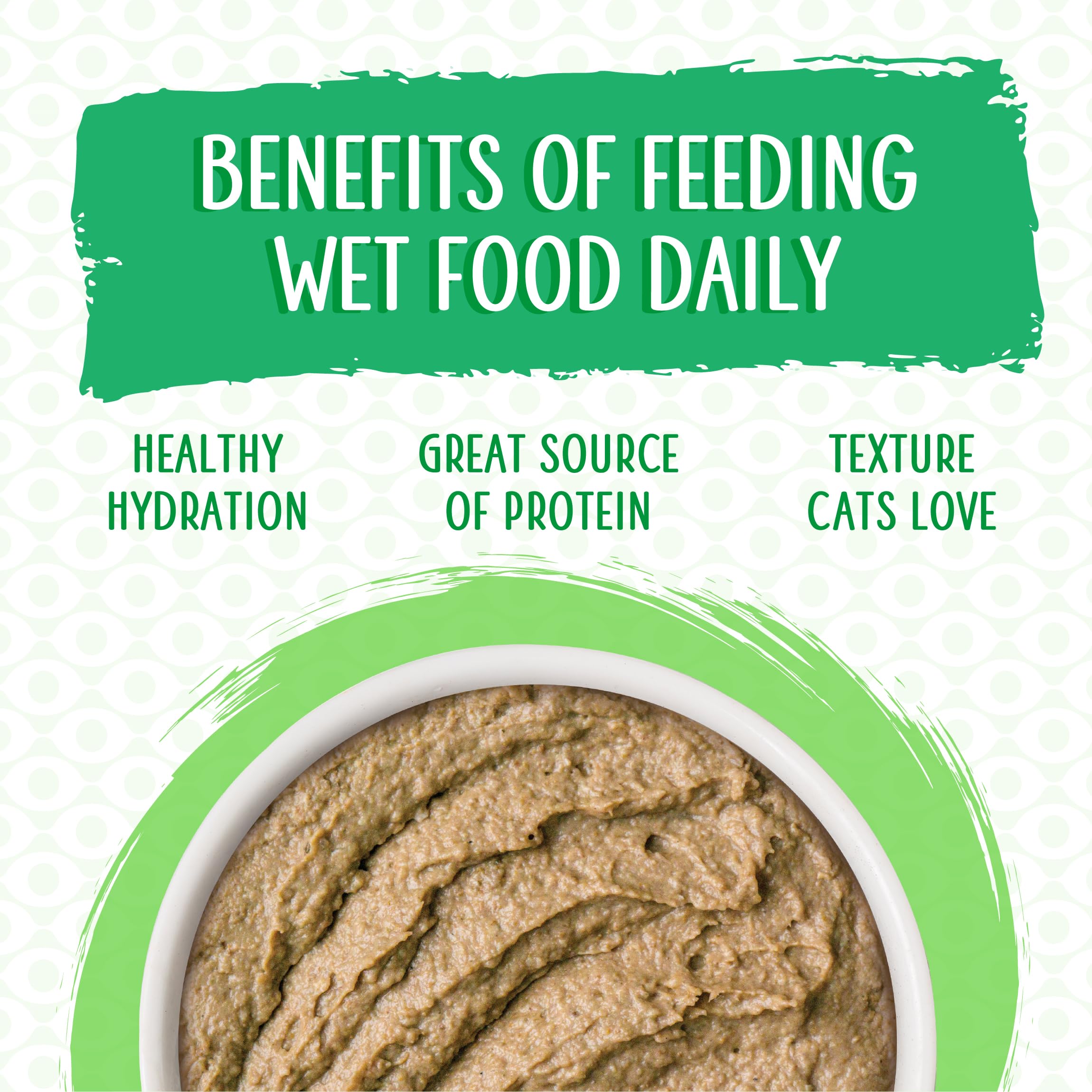 Purée suave de Weruva que favorece la hidratación adecuada en gatos.