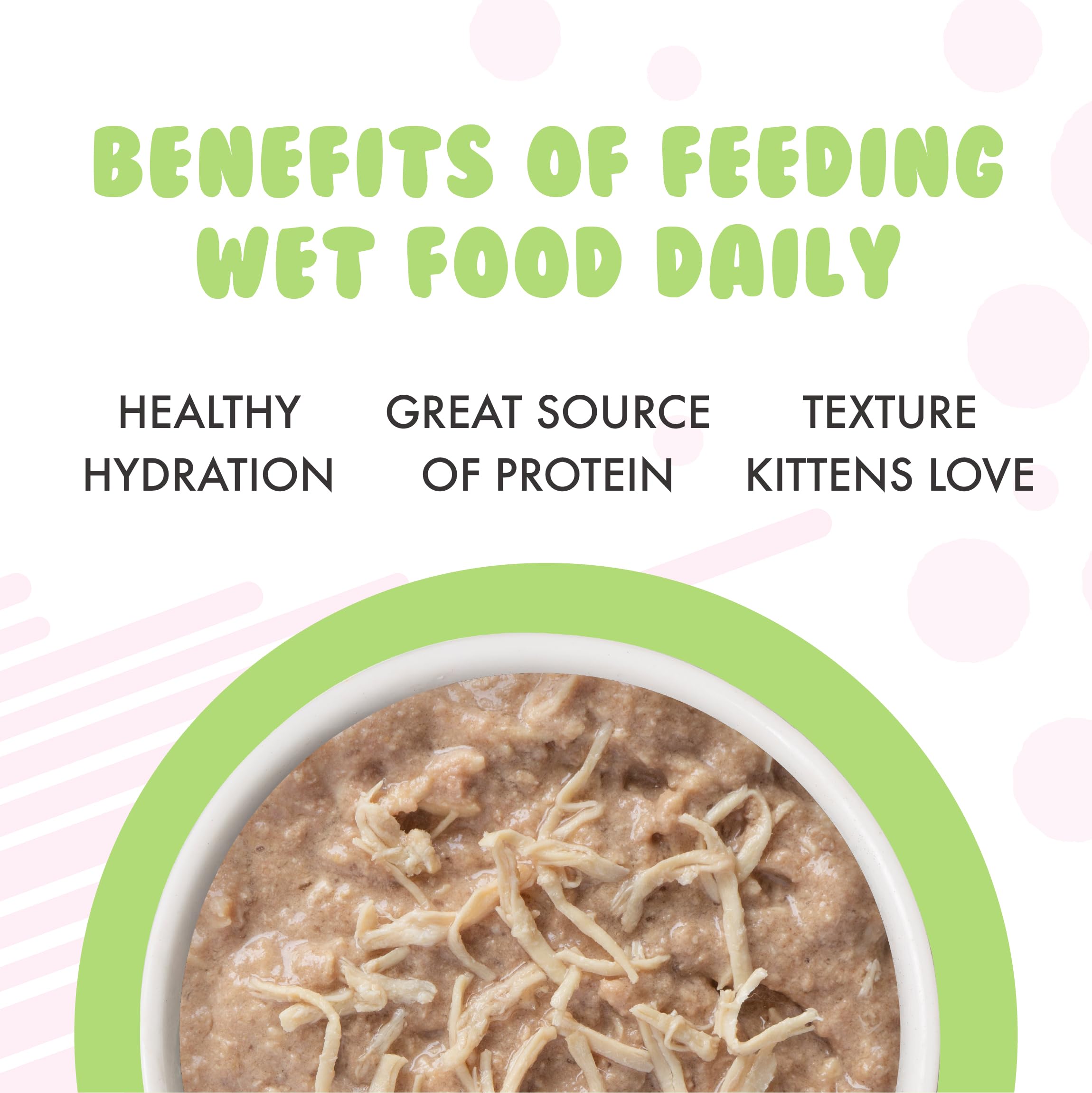 Weruva Kitten con carne real en cada lata, sabor natural.