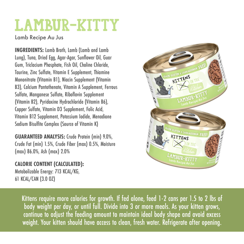 Lambur-Kitty sin gluten y sin carragenina para gatitos saludables