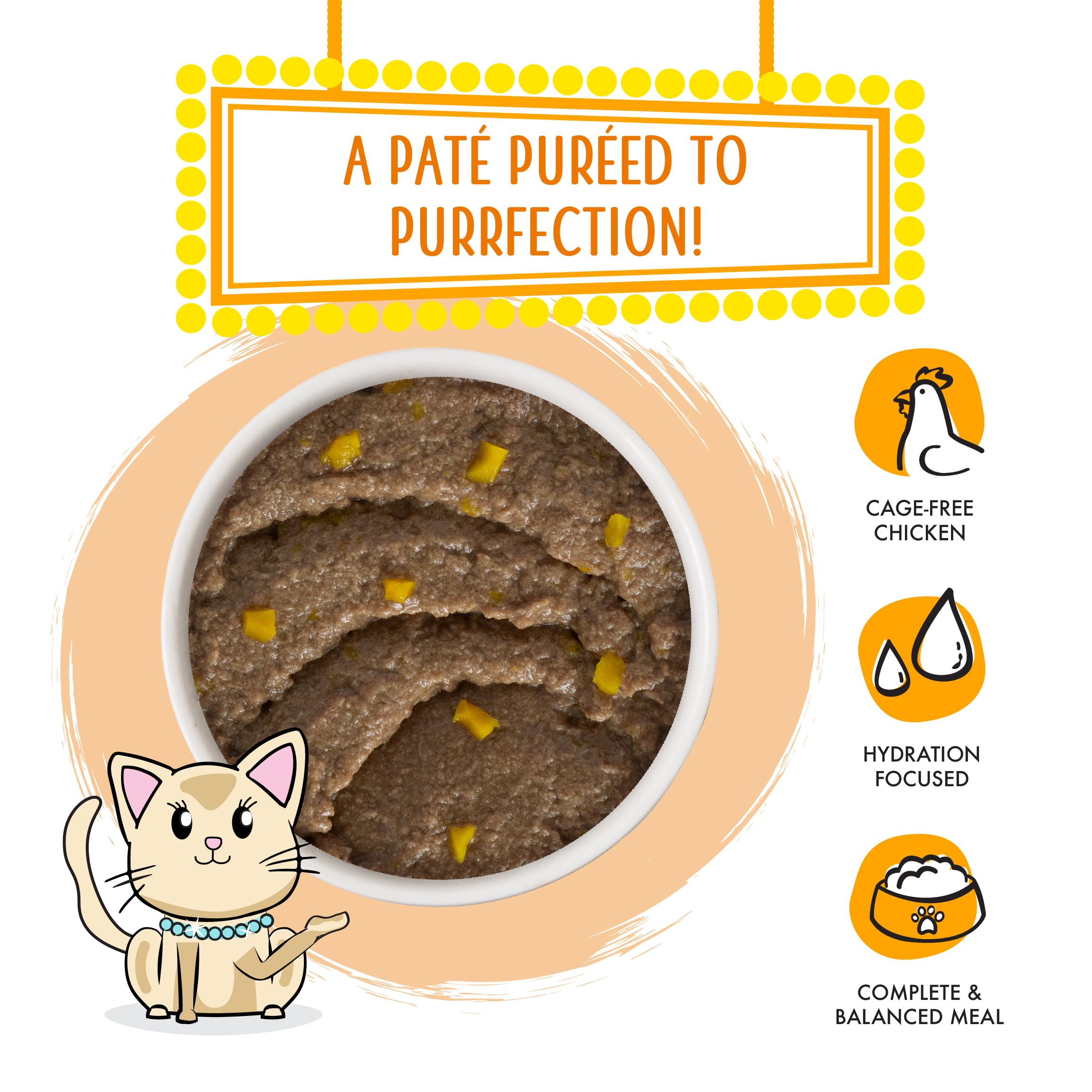 Paté crema de Weruva Meowionaire, textura suave para paladares sensibles.